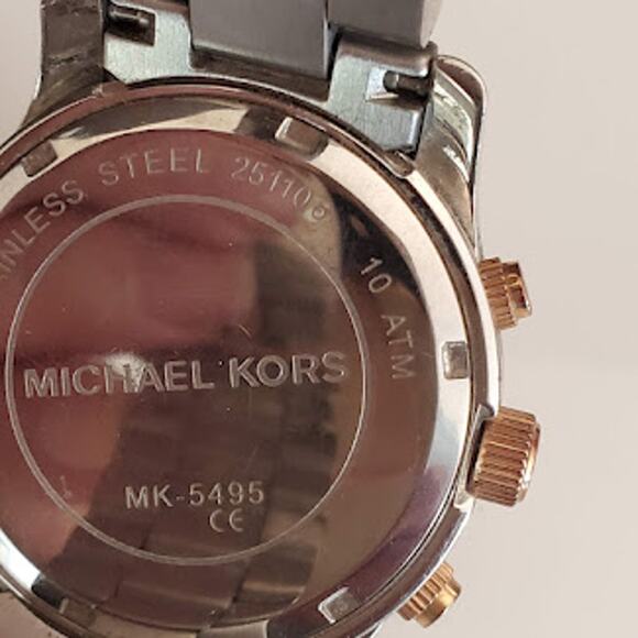 Michael Kors Women's MK5495 Runway Two Tone Chronograph Watch with Brown Dial - Picture 4 of 9